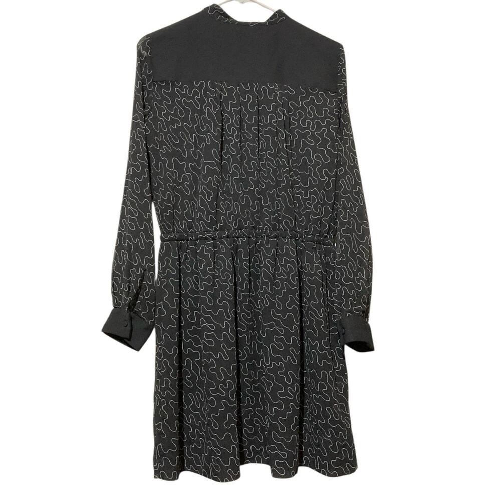 CLUB MONACO Quanni Dress Size L Mini Black White Geometrical Pattern - Picture 8 of 9